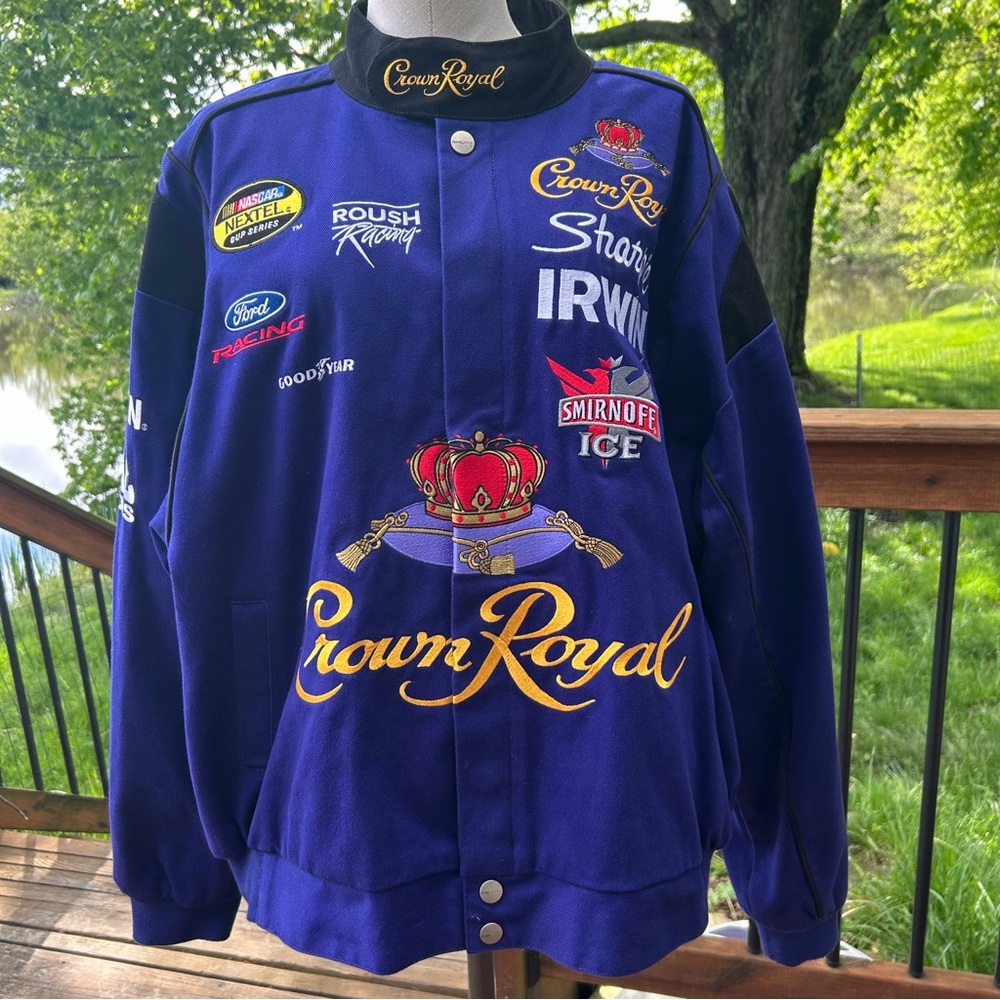 Crown Royal Team Caliber Nascar Racing Jacket Roush Racing Mens XL